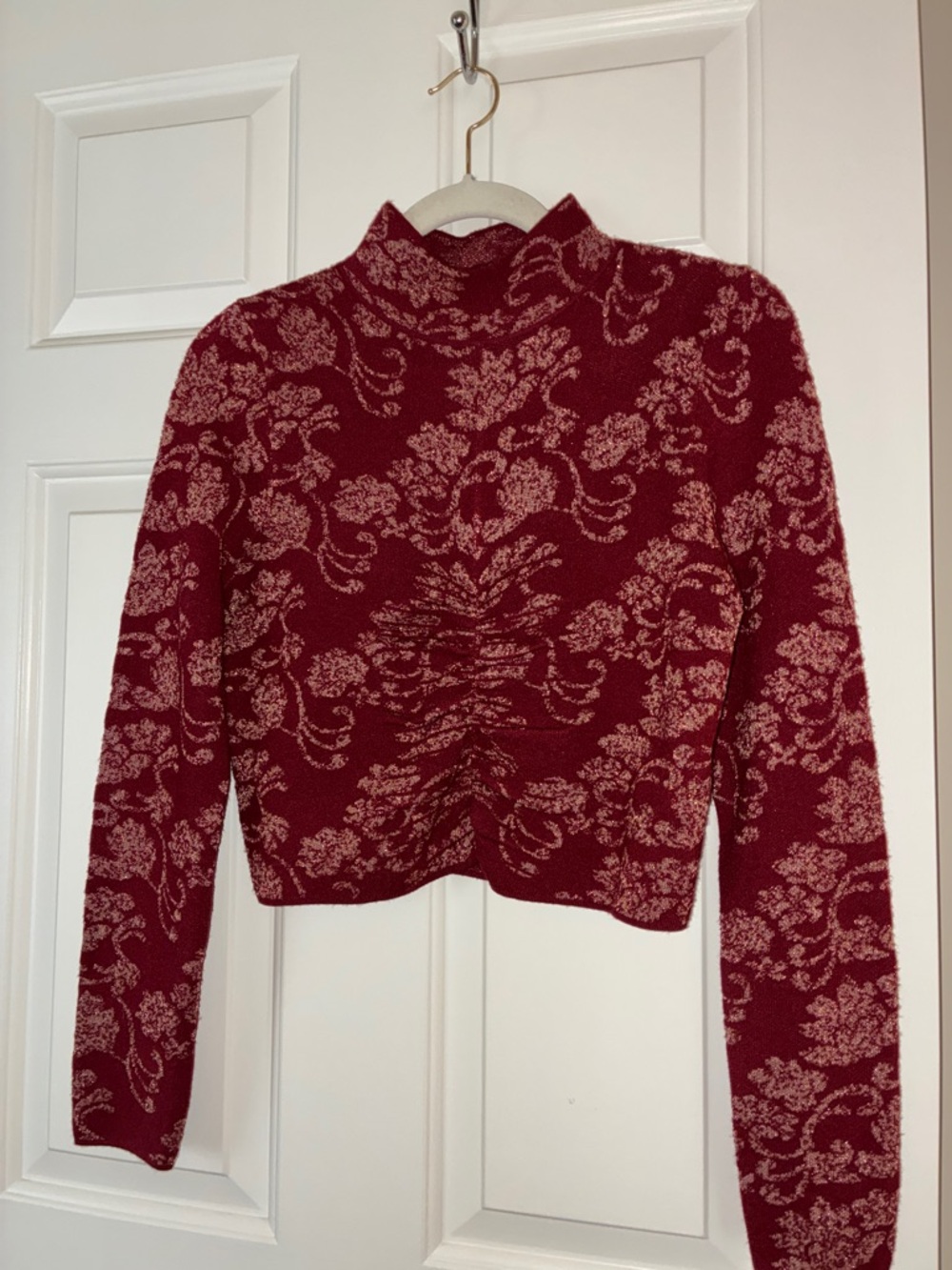 Maeve - Anthropologie Ruched Mock Neck Sweater Sz S - Picture 8 of 12